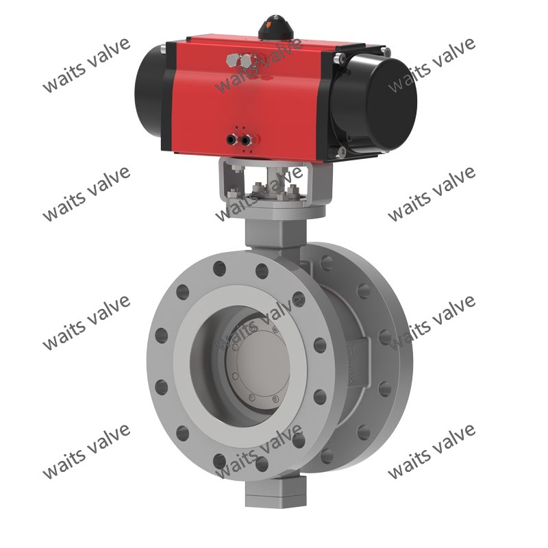 Pneumatic Flanged Metal Seated Butterfly Valve