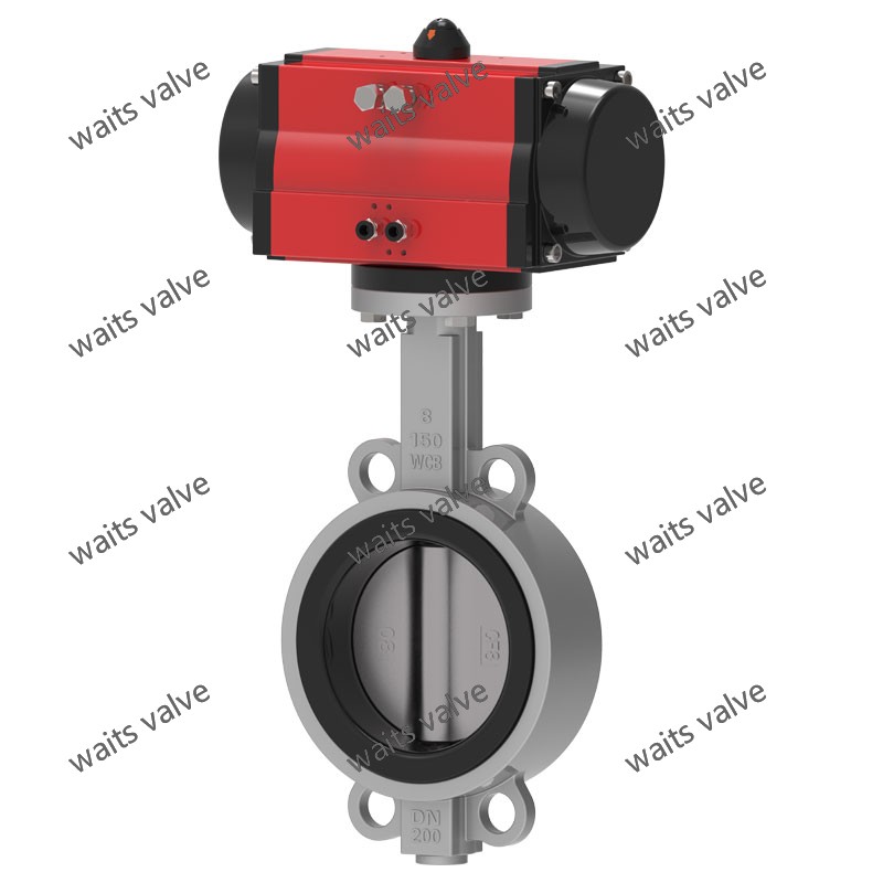 Pneumatic Wafer Soft Seated Butterfly Valve
